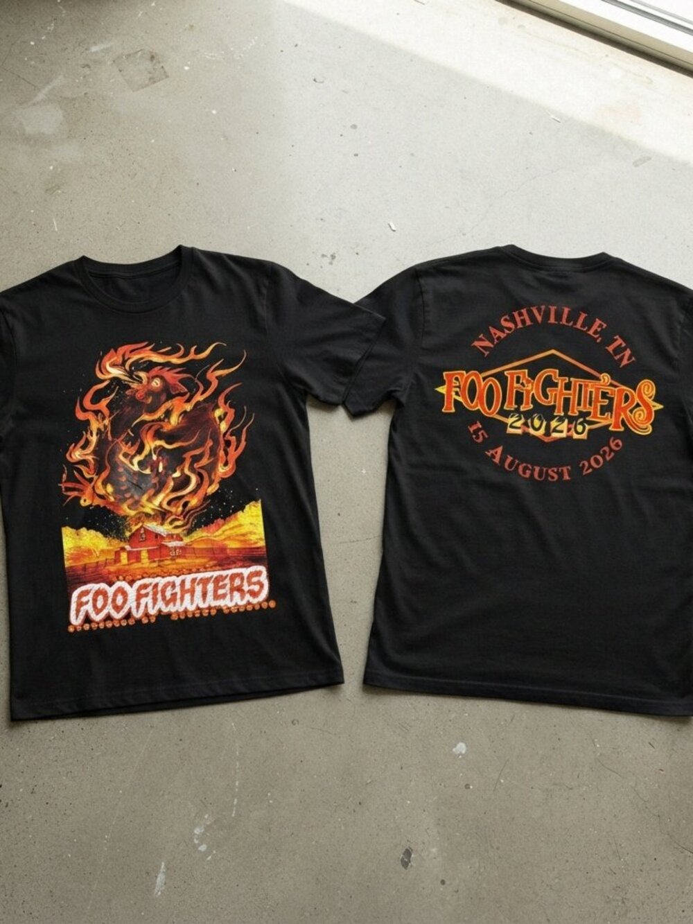 Foo Fighters Nashville TN August 15 2026 Tour T-Shirt
